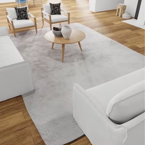 Piper Grey 7.5' x 9.8' Solid Polyester Area Rug