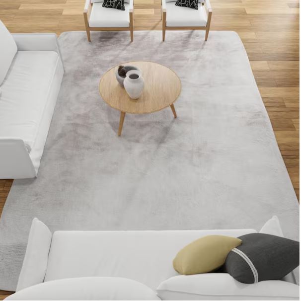 Piper Grey 7.5' x 9.8' Solid Polyester Area Rug