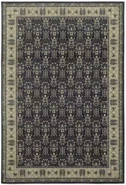 Gianna Indigo 8 ft. x 10 ft. Border Area Rug