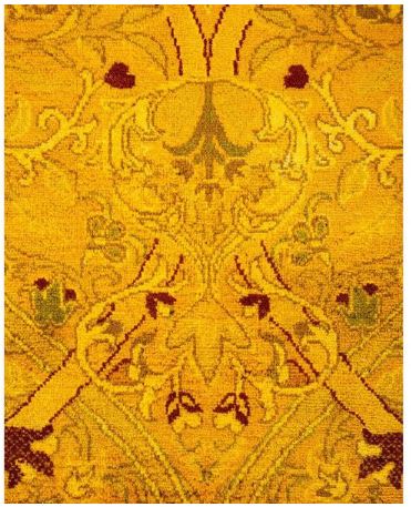 Overdyed Yellow 6 ft. 2 in. x 6 ft. 5 in. Wool Indoor Area Rug