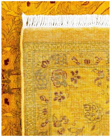 Overdyed Yellow 6 ft. 2 in. x 6 ft. 5 in. Wool Indoor Area Rug