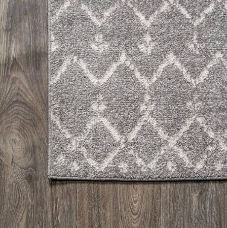 Moroccan HYPE Boho Vintage Diamond Gray/Ivory 12 ft. x 15 ft. Area Rug