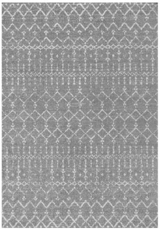 Moroccan HYPE Boho Vintage Diamond Gray/Ivory 12 ft. x 15 ft. Area Rug