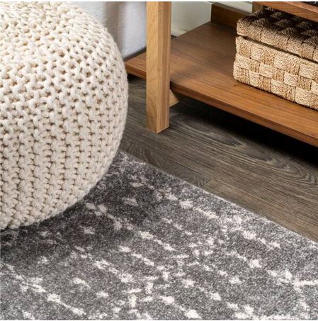 Moroccan HYPE Boho Vintage Diamond Gray/Ivory 12 ft. x 15 ft. Area Rug