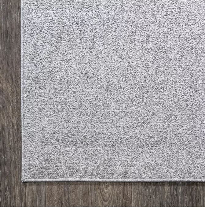 JONATHAN Y Haze Solid Low-Pile Light Gray 12 ft. x 15 ft. Area Rug, Non-Shedding, Easy-Clean, Durable Synthetic Fibers