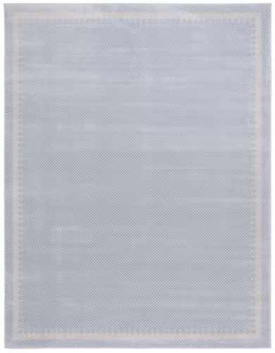 Continental 8 ft. x 10 ft. Blue/Beige Border Latticework Area Rug