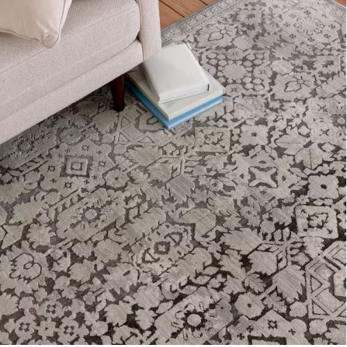 Skyline Gray 5 ft. x 7 ft.Floral Area Rug