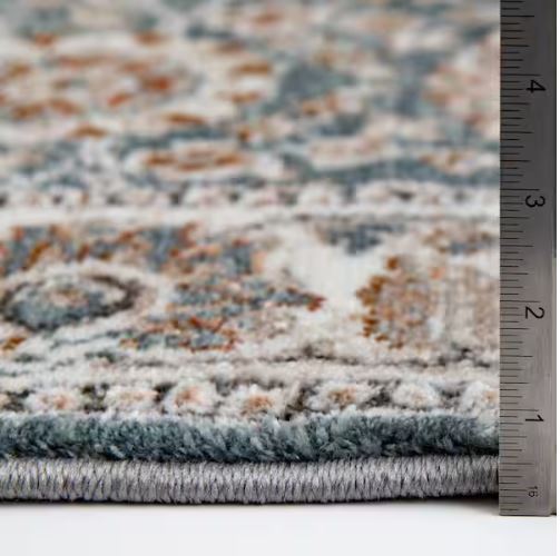 Reynell Light Blue 6 ft. x 9 ft. ft. Floral Traditional Area Rug