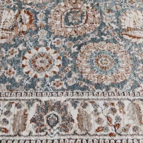 Reynell Light Blue 6 ft. x 9 ft. ft. Floral Traditional Area Rug