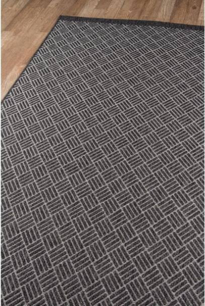 Como Charcoal 9 ft. 10 in. X 13 ft. 2 in. Indoor/Outdoor Area Rug