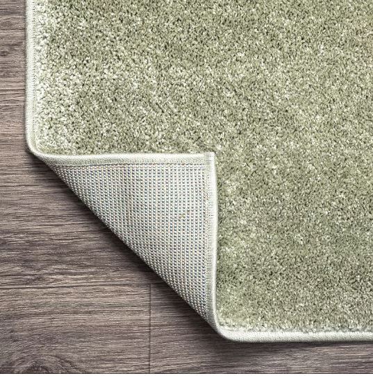 JONATHAN Y Haze Solid Low-Pile Green 8 ft. x 10 ft. Area Rug, Non-Shedding, Easy-Clean, Durable Synthetic Fibers