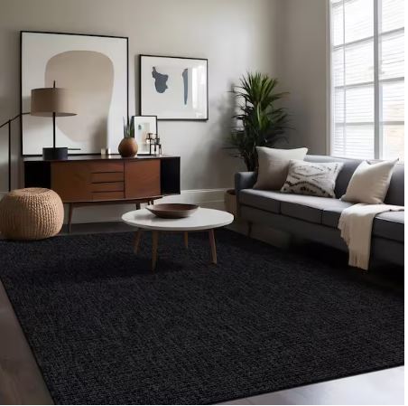 Royal Easy Jute Dark Grey 5 ft. x 7 ft. Solid Indoor Outdoor Area Rug