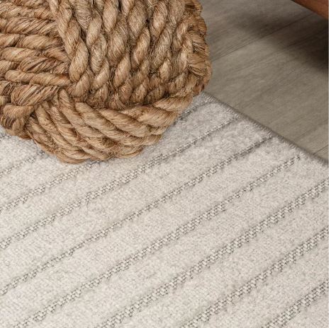 JONATHAN Y Hallie High-Low Minimalist Curve Geometric Ivory/Cream 5 ft. x 8 ft. Indoor/Outdoor Area Rug, Non-Shedding, Easy-Clean  3.55 out of 5 stars 24