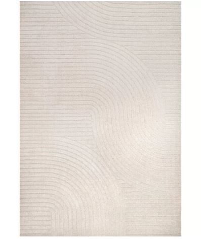 JONATHAN Y Hallie High-Low Minimalist Curve Geometric Ivory/Cream 5 ft. x 8 ft. Indoor/Outdoor Area Rug, Non-Shedding, Easy-Clean  3.55 out of 5 stars 24