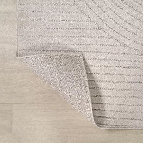JONATHAN Y Hallie High-Low Minimalist Curve Geometric Ivory/Cream 5 ft. x 8 ft. Indoor/Outdoor Area Rug, Non-Shedding, Easy-Clean  3.55 out of 5 stars 24