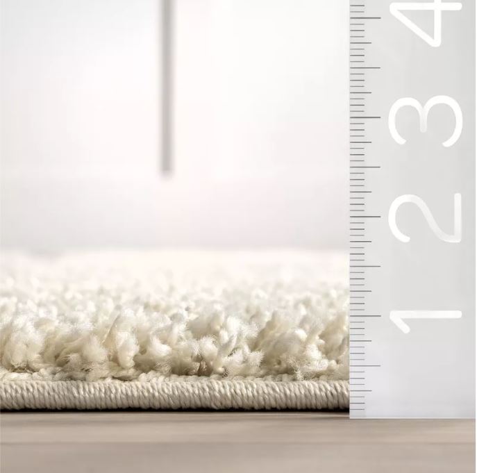 Nuloom Carolyn Modern Shag Area Rug, 6' 7" x 9', Cream