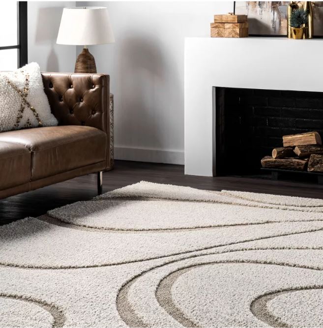 Nuloom Carolyn Modern Shag Area Rug, 6' 7" x 9', Cream