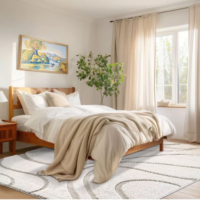 Nuloom Carolyn Modern Shag Area Rug, 6' 7" x 9', Cream