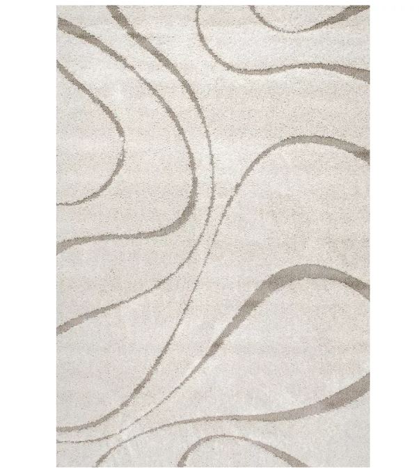 Nuloom Carolyn Modern Shag Area Rug, 6' 7" x 9', Cream