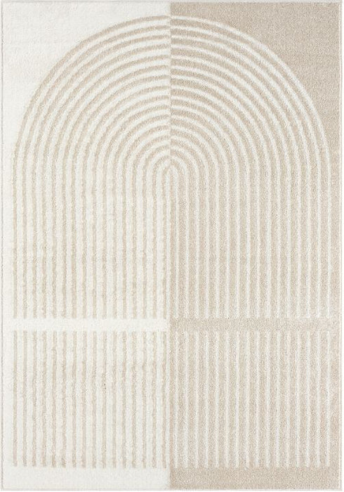 6' x 9' Nuevo Geometric Beige Rug