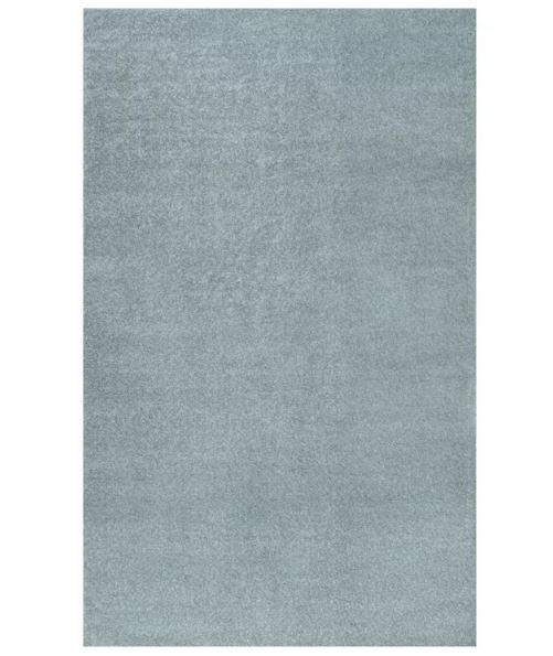 JONATHAN Y Haze Solid Low-Pile Aqua Blue 4 ft. x 6 ft. Area Rug, Non-Shedding, Easy-Clean, Durable Synthetic Fibers