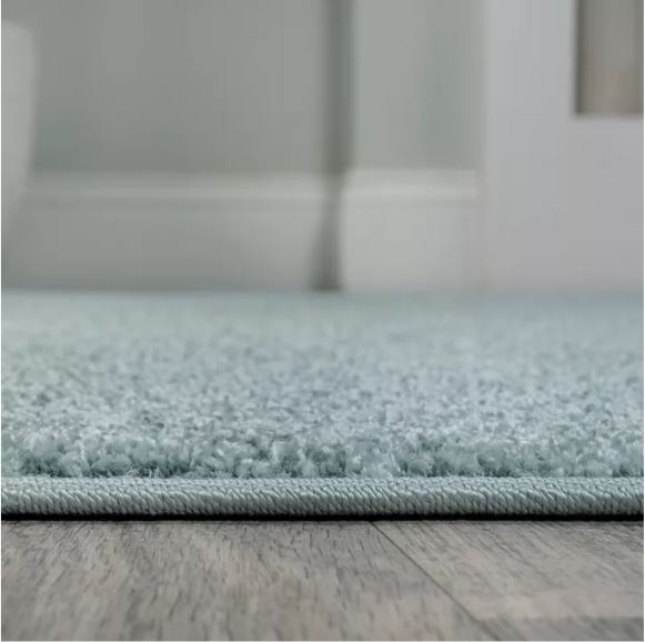 JONATHAN Y Haze Solid Low-Pile Aqua Blue 4 ft. x 6 ft. Area Rug, Non-Shedding, Easy-Clean, Durable Synthetic Fibers