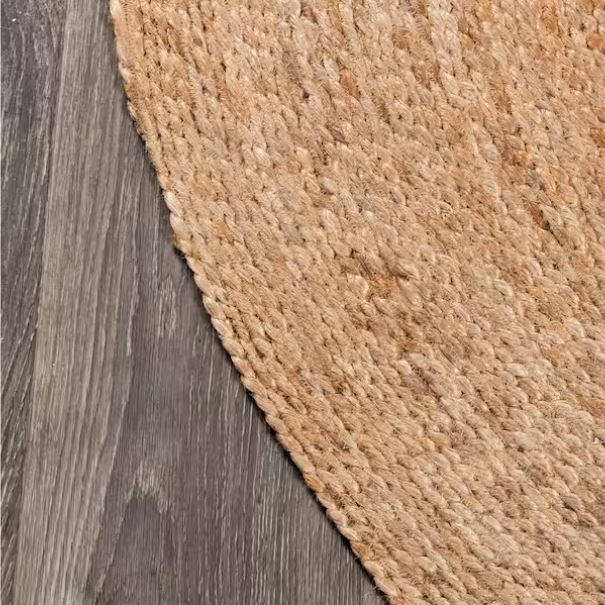 Soleil Round Natural Jute Braided Circle Natural 7' Round Area Rug