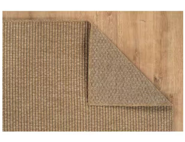 Terra Fiber Easy Jute Natural 8 ft. x 10 ft. Solid Indoor Outdoor Area Rug