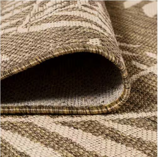 Nevis Palm Frond Brown/Beige 8 ft. x 10 ft. Indoor/Outdoor Area Rug