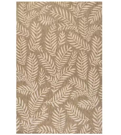 Nevis Palm Frond Brown/Beige 8 ft. x 10 ft. Indoor/Outdoor Area Rug
