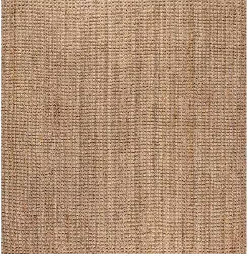 Natural 7 ft. Square Pata Hand Woven Chunky Jute Area Rug