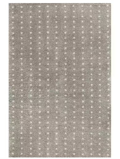 Pele Modern Geometric Dot Shag Gray/Ivory 8 ft. x 10 ft. Area Rug