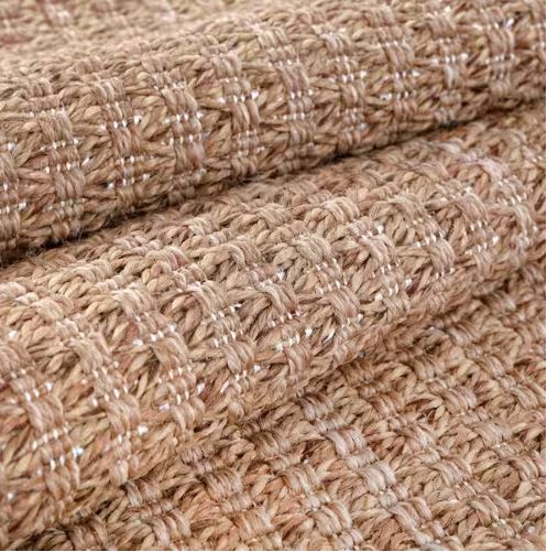 Natural 6 ft. x 9 ft. Wooly Easy Jute Washable Indoor Outdoor Area Rug