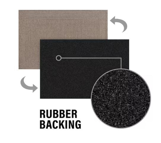 Premier Rib 24 in. x 36 in. Chevron Taupe Indoor/Outdoor Mat