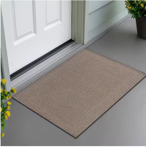Premier Rib 24 in. x 36 in. Chevron Taupe Indoor/Outdoor Mat