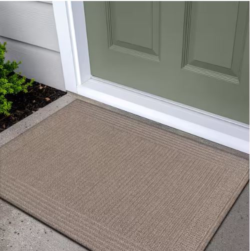 Premier Rib 24 in. x 36 in. Chevron Taupe Indoor/Outdoor Mat