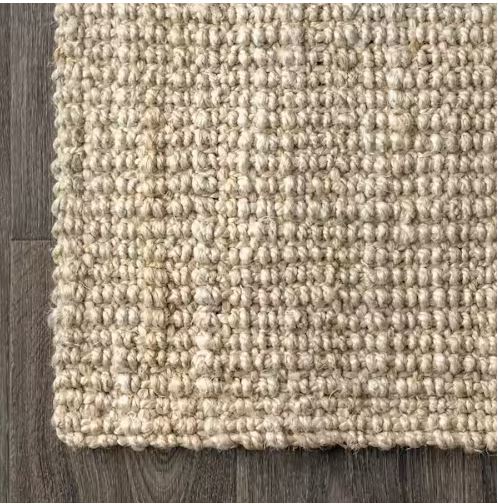 Hiro Hand Woven Chunky Jute Ivory 4 ft. x 6 ft. Area Rug