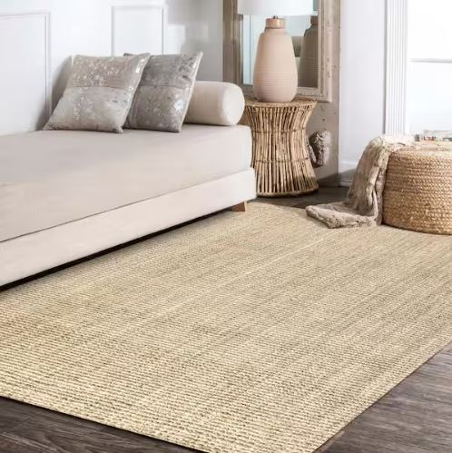 Hiro Hand Woven Chunky Jute Ivory 4 ft. x 6 ft. Area Rug