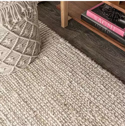 Hiro Hand Woven Chunky Jute Ivory 4 ft. x 6 ft. Area Rug