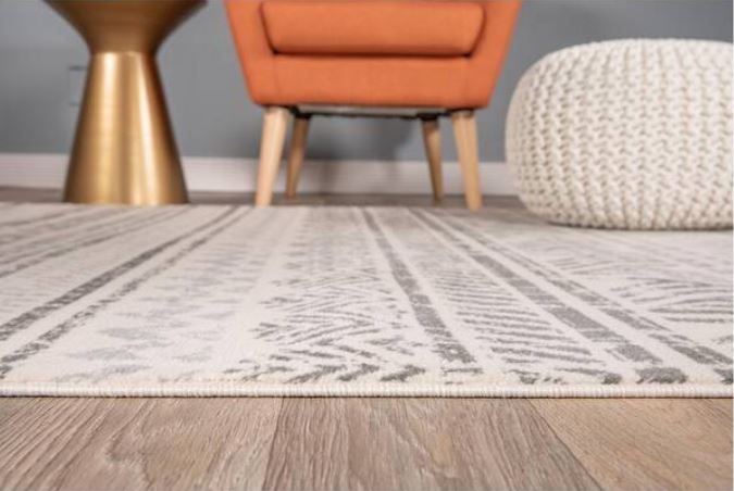 Monaco Gray 2 ft. 7 in. x 12 ft. Geometric Bohemian Design Runner Rug