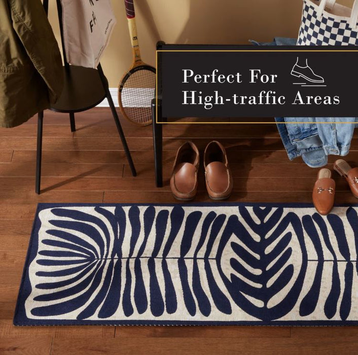 2x3.4 TOWN & COUNTRY Luxe Livie Matisse Cutout Everwash Non-Slip Backing Washable Multi-Use Kitchen Mat