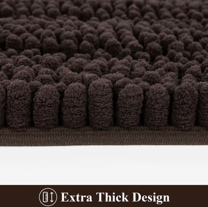 3 Piece Soft Absorbent Bath Rug Set With Non-Slip Backing