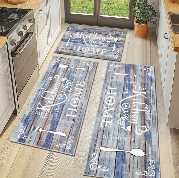 Machine Washable Non-Slip Kitchen Mat (Set of 3)
