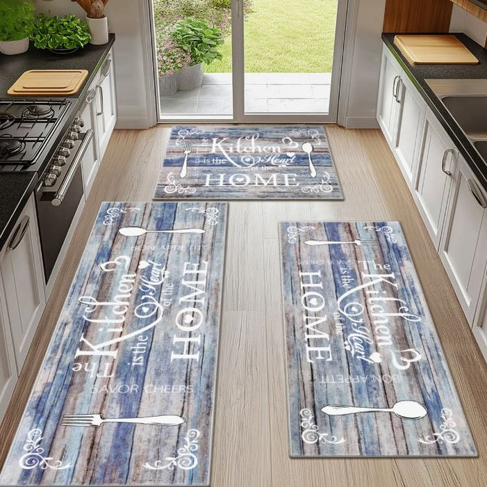 Machine Washable Non-Slip Kitchen Mat (Set of 3)