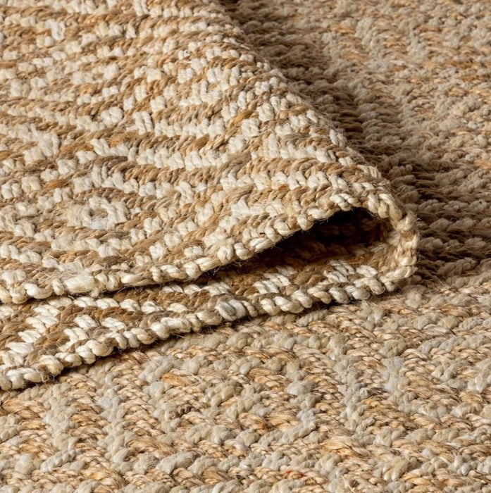 8x10 Hira Hand Woven Diamond Chunky Jute Area Rug