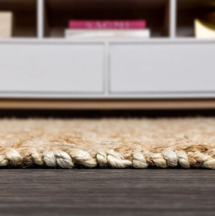 8x10 Hira Hand Woven Diamond Chunky Jute Area Rug