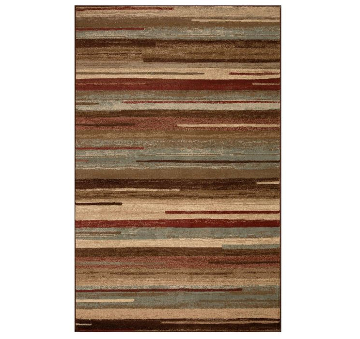 Superior Fulgor Rustic Striped Indoor Area Rug - 7' x 9' - Maroon