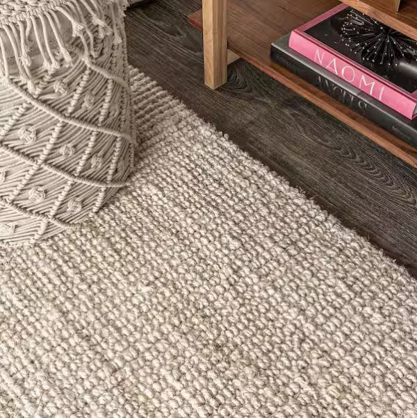 Hiro Hand Woven Chunky Jute Ivory 3 ft. x 5 ft. Area Rug