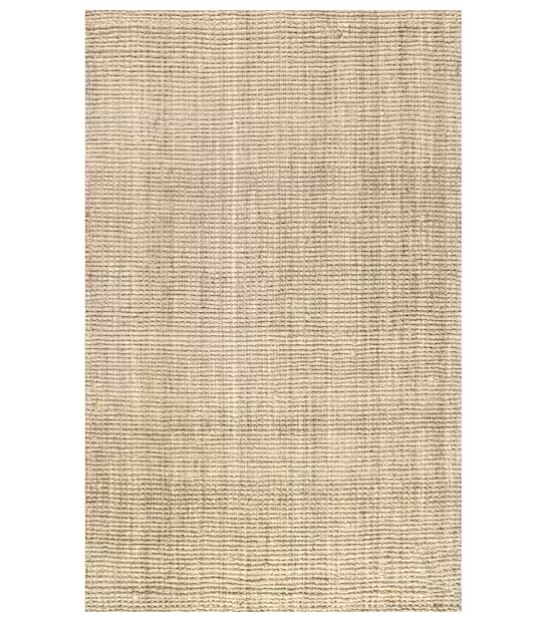 Hiro Hand Woven Chunky Jute Ivory 3 ft. x 5 ft. Area Rug