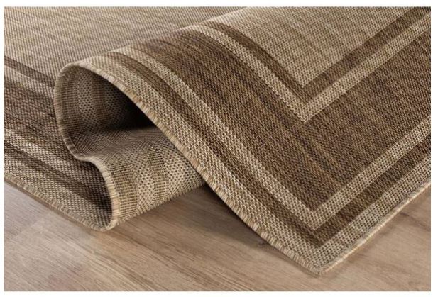 Essence Jute 5 x 7 ft. Bordered Easy to Clean Indoor Outdoor Area Rug